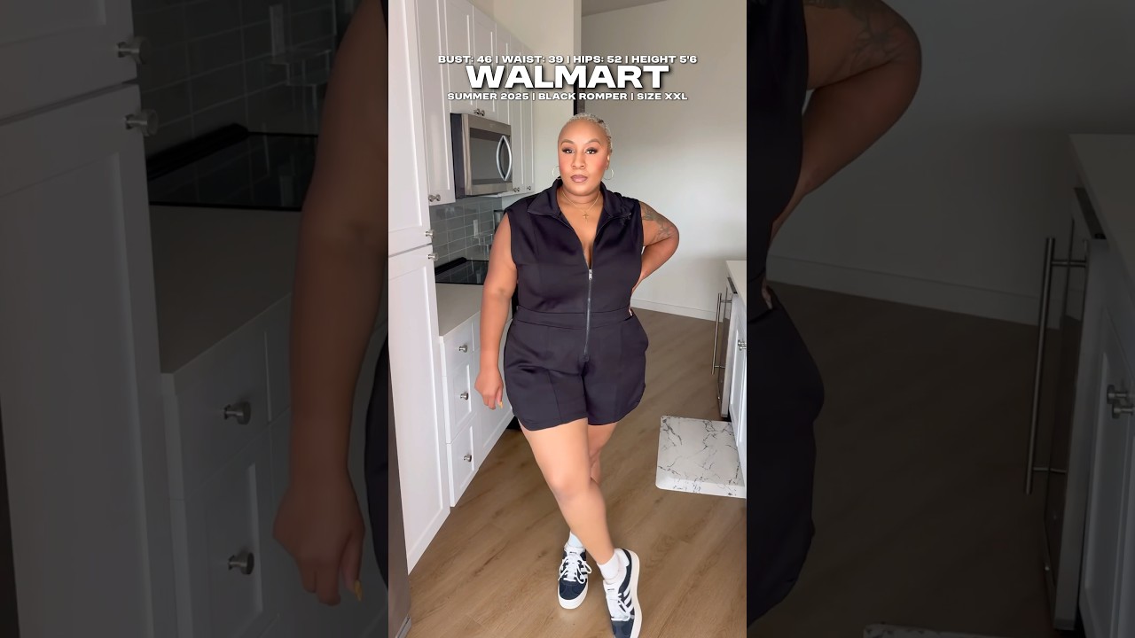 Plus Size Outfit Inspo | Walmart Fashion | Curvy Style | Black Romper