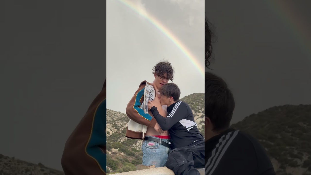 Two Boys under the Rainbow 🏳️🌈 #rainbow #boys #love #gay #creators