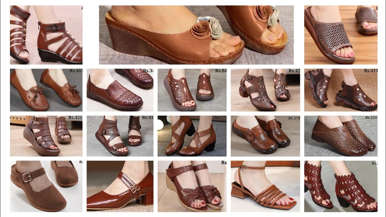 BELLY BABES BROWN FOOTWEAR 2024 VERY DIFFERENT TOP GENUINE LEATHER SANDALS SHOES DESIGN