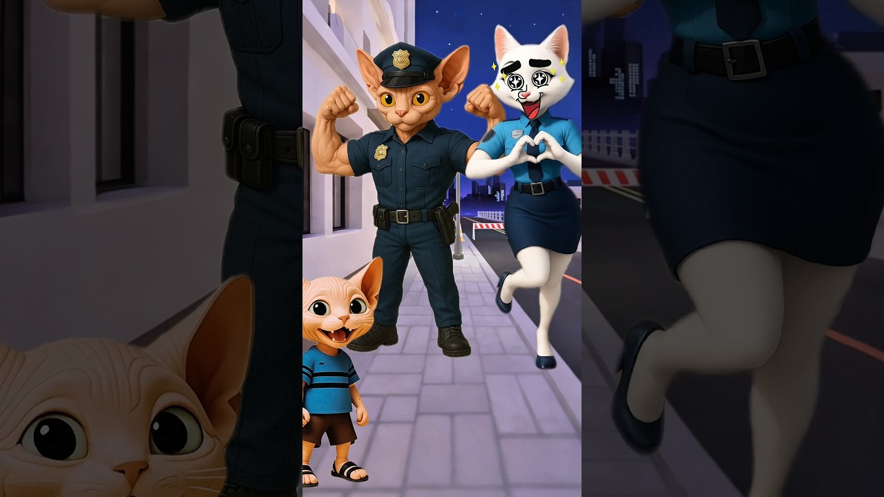 No Way! This Cat Just Stole a Police Costume! #cat #catlovers #catvideos