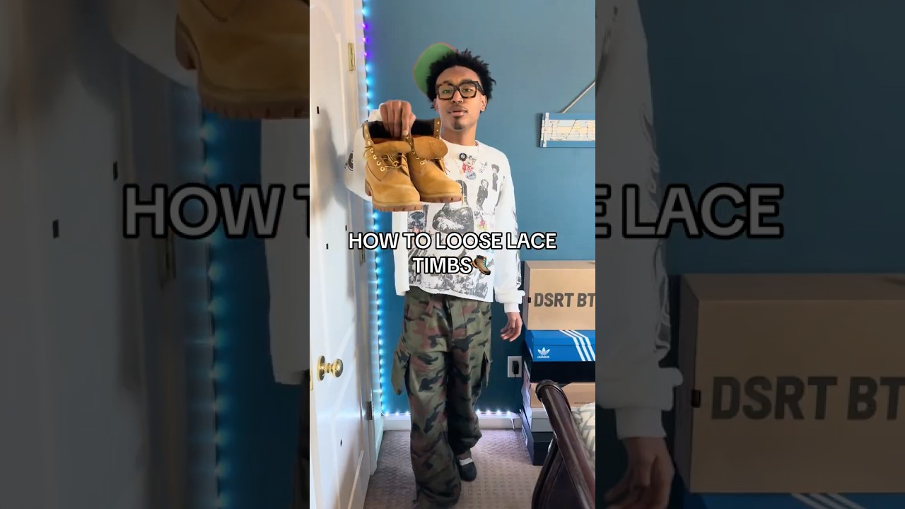 How To Loose Lace Timberland Boots🥾 #timberlands #timberlandboots #howtotutorial #streetfashion