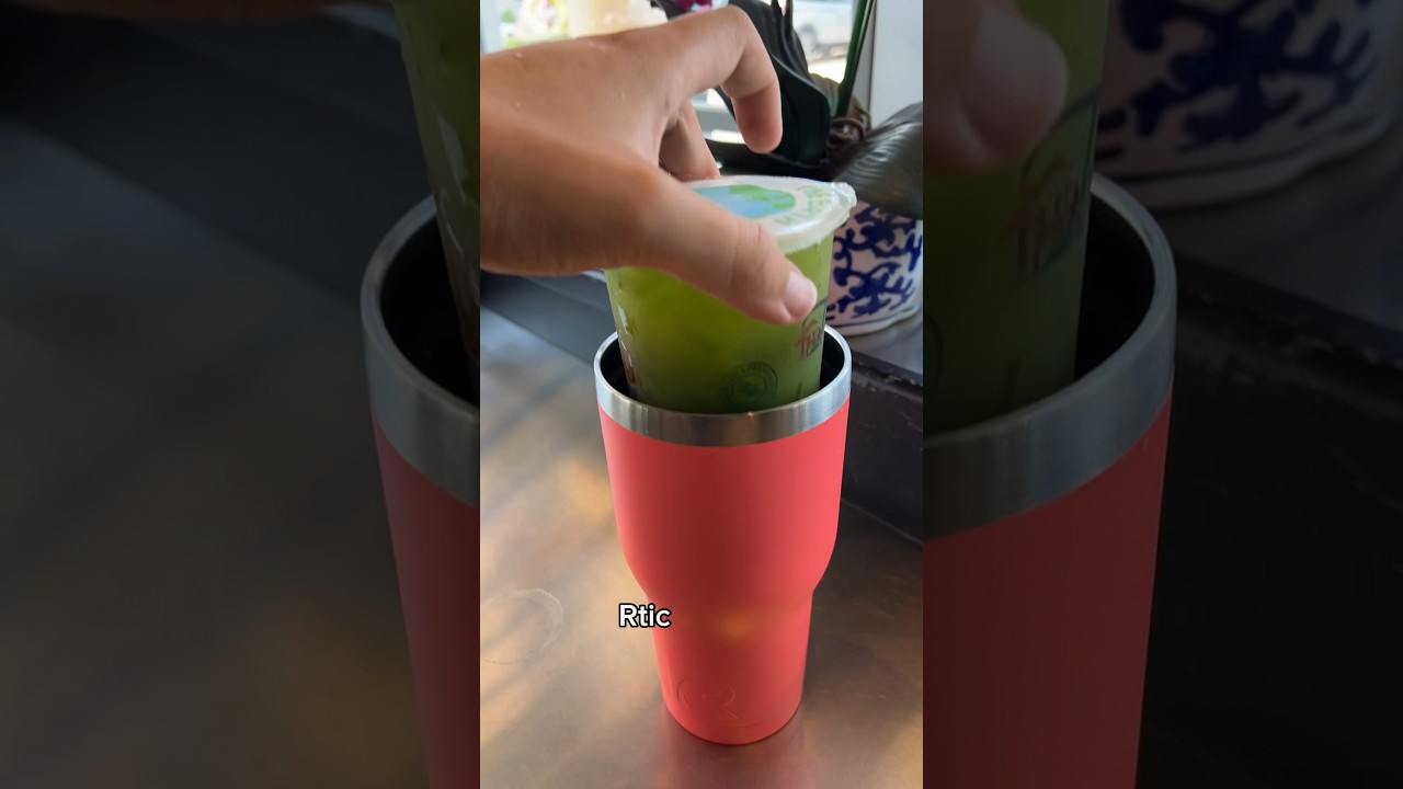 Keeping my bubble tea cool for longer inside this rtic tumbler.