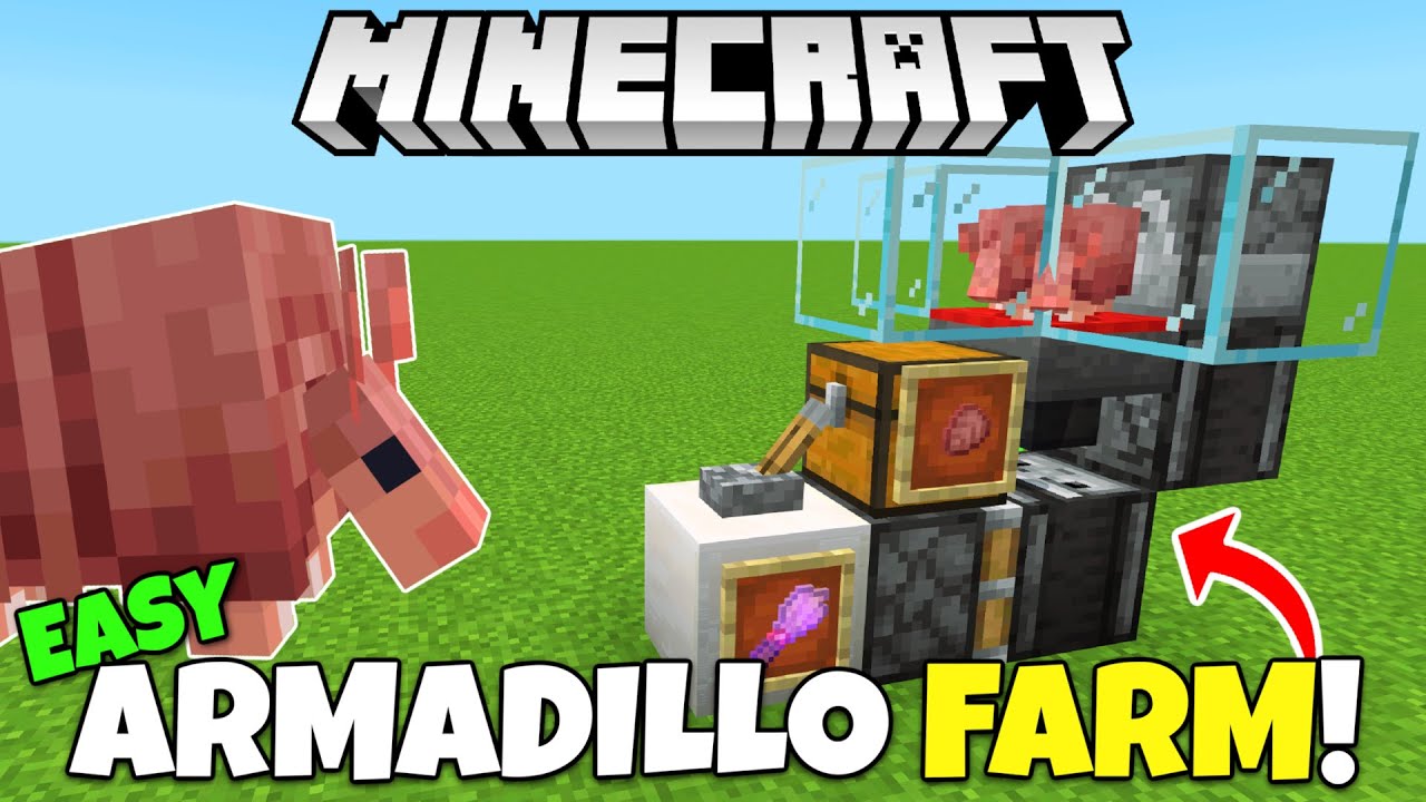 Minecraft: EASY Armadillo Farm! Scute & EXP Farm Tutorial! | Minecraft Bedrock & Java