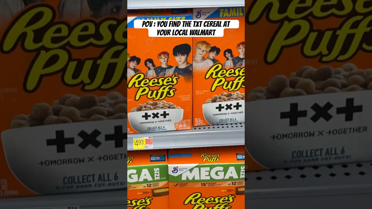 when you have collectors anxiety but make it a kpop cereal box txt edition
