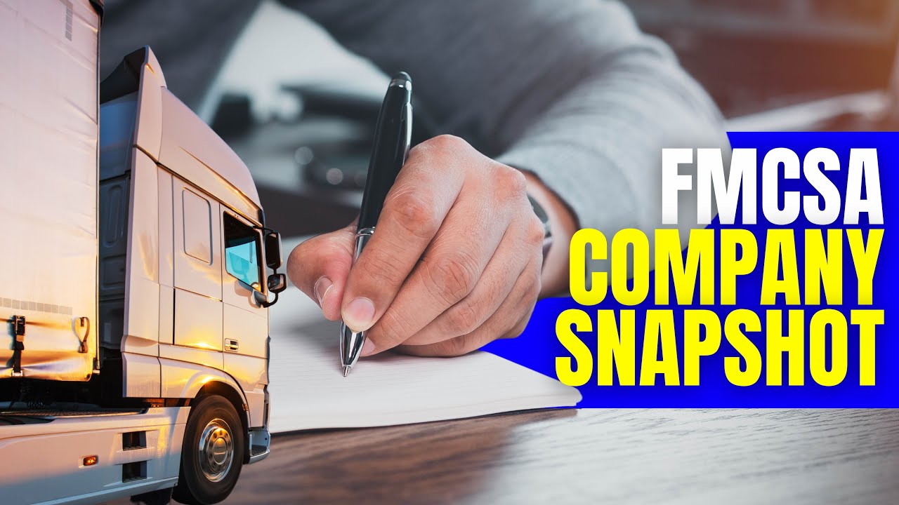 FMCSA Company Snapshot - Learn about it! 🚚 🇺🇸 ⛟