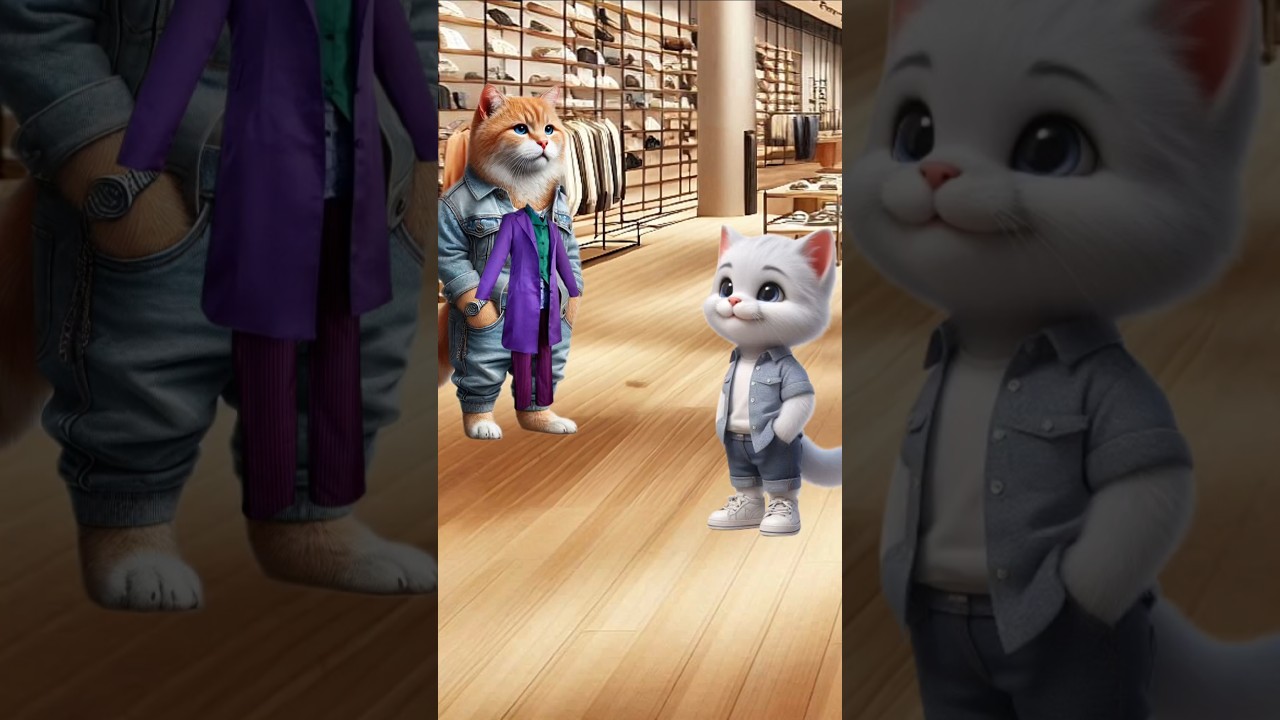 the kitten prefers is favorite joker costume #catlover #catvideos #cutecat #shortsfeed #marvel