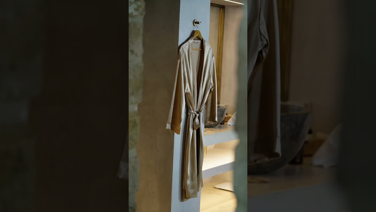 Silk Long Robe in French Beige #wellness #luxury #silk #silkrobe #selfcarerituals