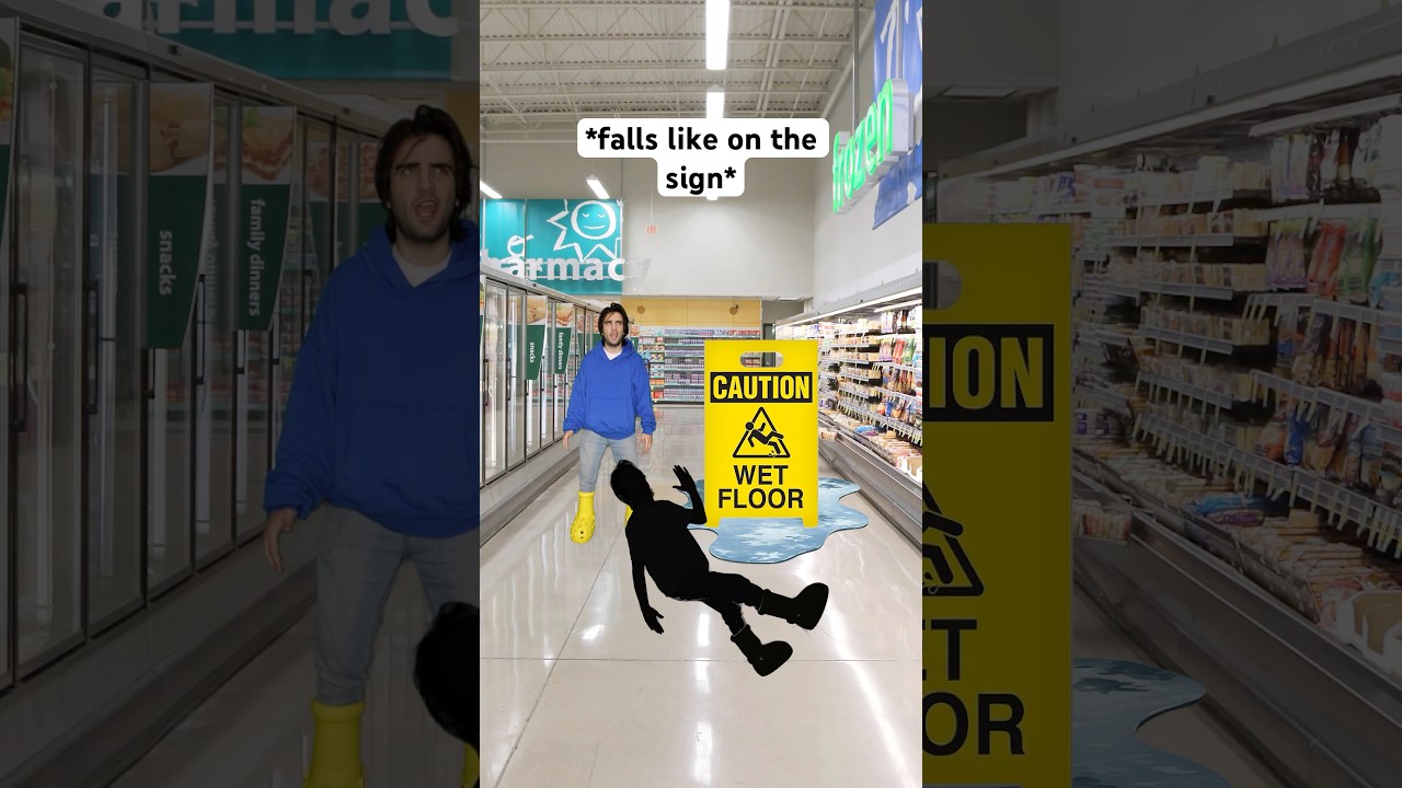 When The Caution Sign Guy Is Always Getting Hurt 🤣 #shorts #relatable
