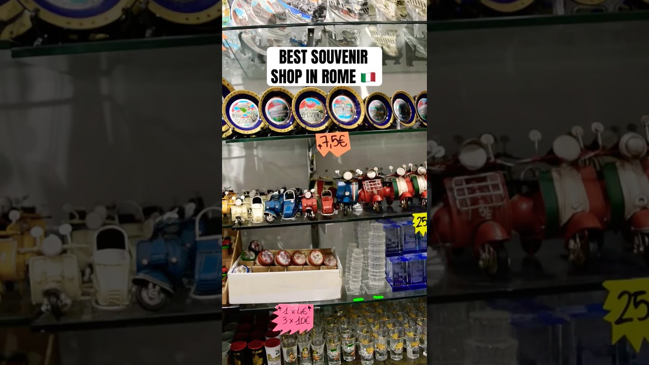 BEST SOUVENIR SHOP IN ROME 👍 #rome #souvenir #travel