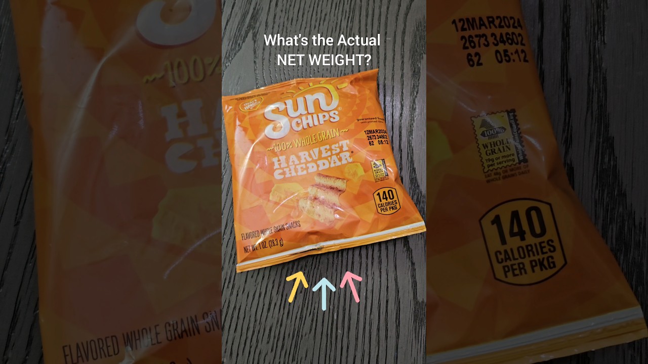 What's the Actual NET WEIGHT?! Sun Chips Harvest Cheddar!