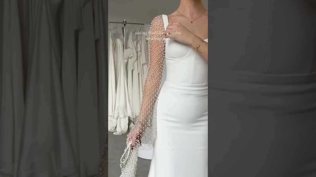 Timeless Pearl Sleeves: A Modern Twist on the Classic Wedding Dress