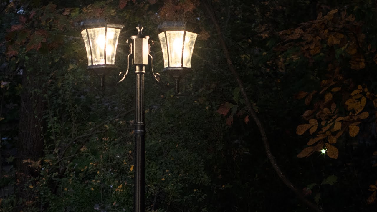 Victorian Bulb Solar Lamp Post – Double Lamps | Solar Lights for Any Outdoor Setting