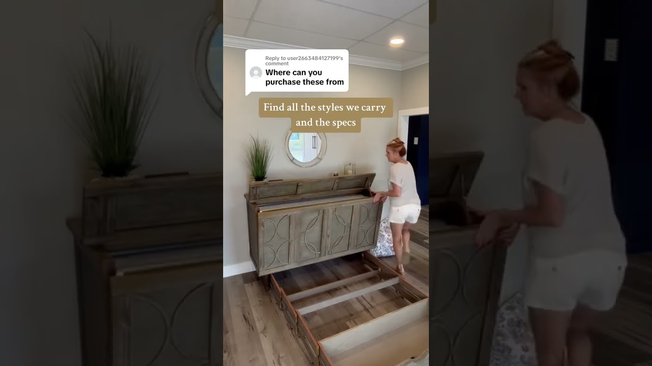 Turning our room into a multifunctional masterpiece with our new Murphy bed! 🛏️✨