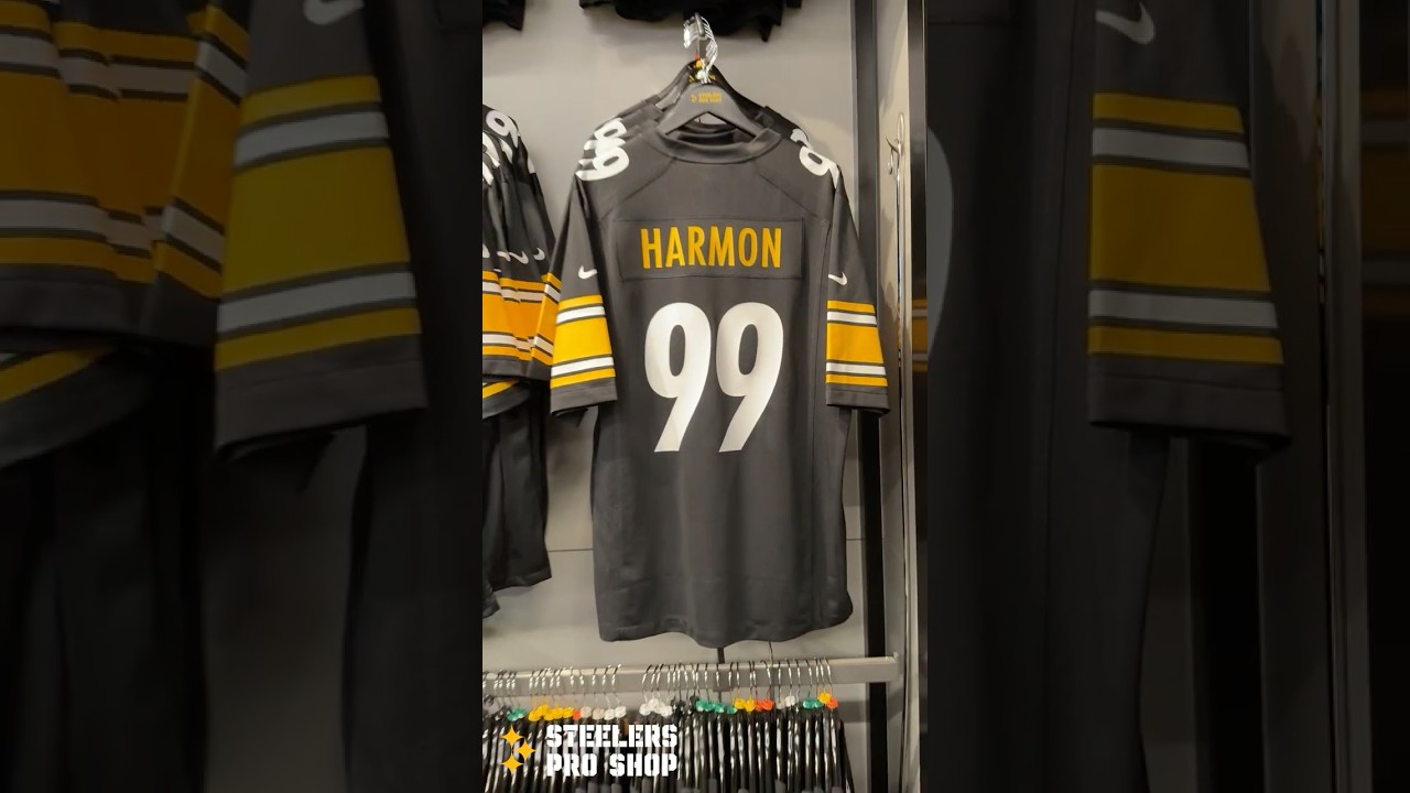 Get your Derrick Harmon #️⃣9️⃣9️⃣ jerseys at the Steeler Pro Shop 🔥🔥