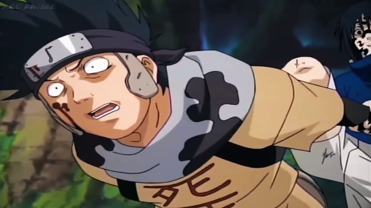 Sasuke Activates Curse Mark For The First Time 60FPS - Naruto