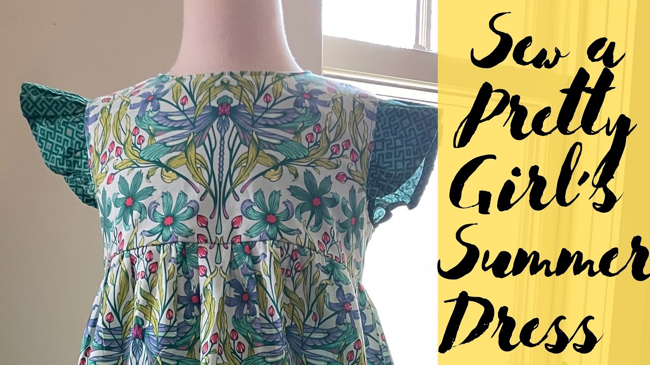 How to Sew a Ruffle Dress with Flutter Sleeves - McCall's 7558 Pattern Review & Sewalong #diydress