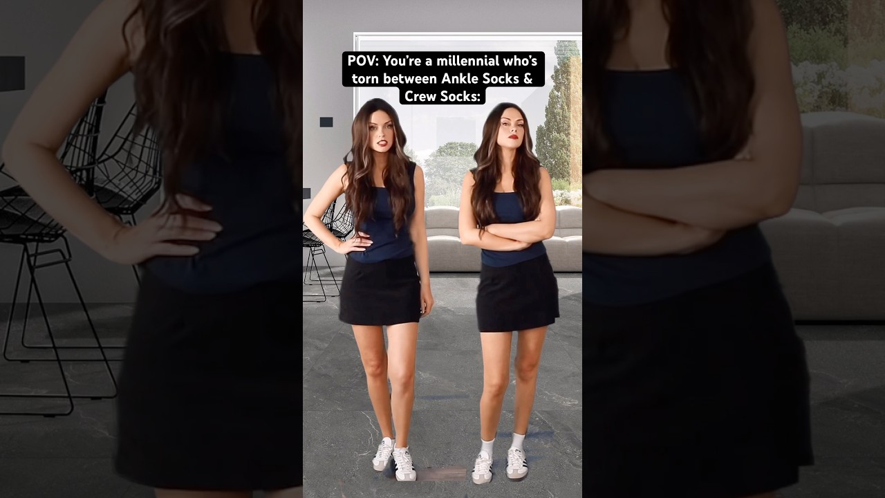 Team Ankle Socks or Team Crew Socks? #millennials are torn! #relatable #genz #fashion