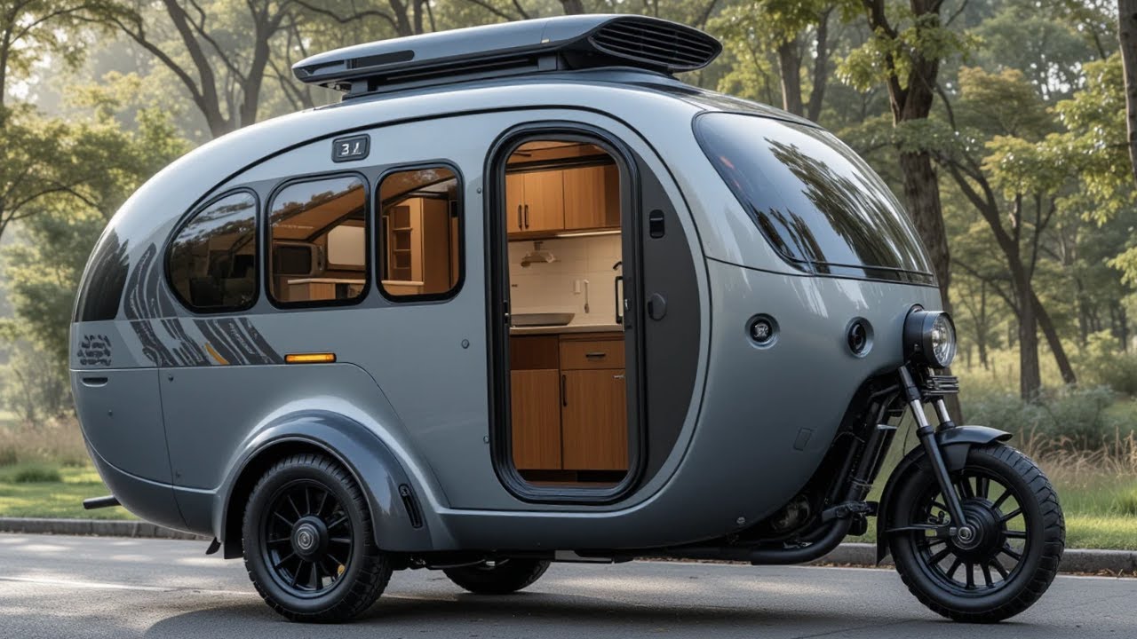 🔥 Who Needs a House? This Electric Camper Trike is Pure Genius!😱