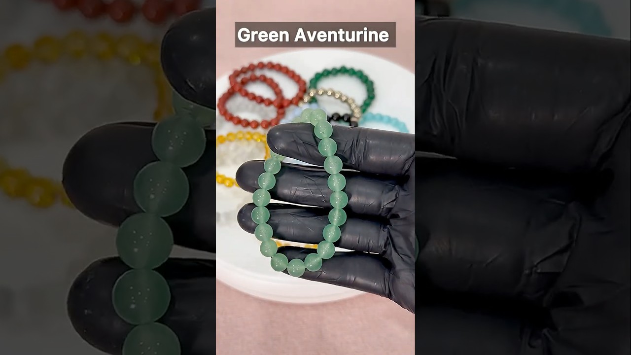Green Aventurine Crystal Bracelet attracts luck, abundance, emotional healing, and heart growth.
