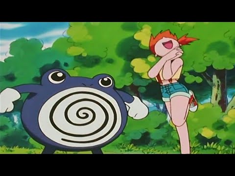 Misty's Poliwag evolves into Poliwhirl