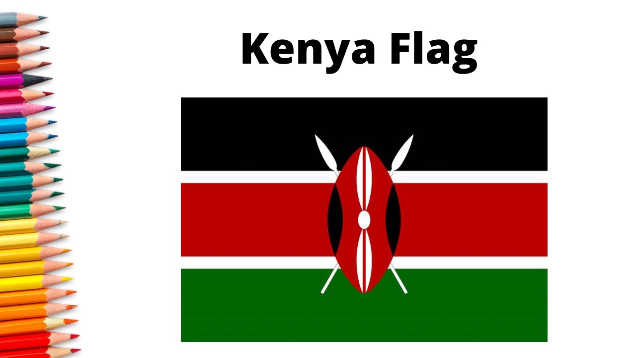 How to draw national flag of Kenya | KENYA