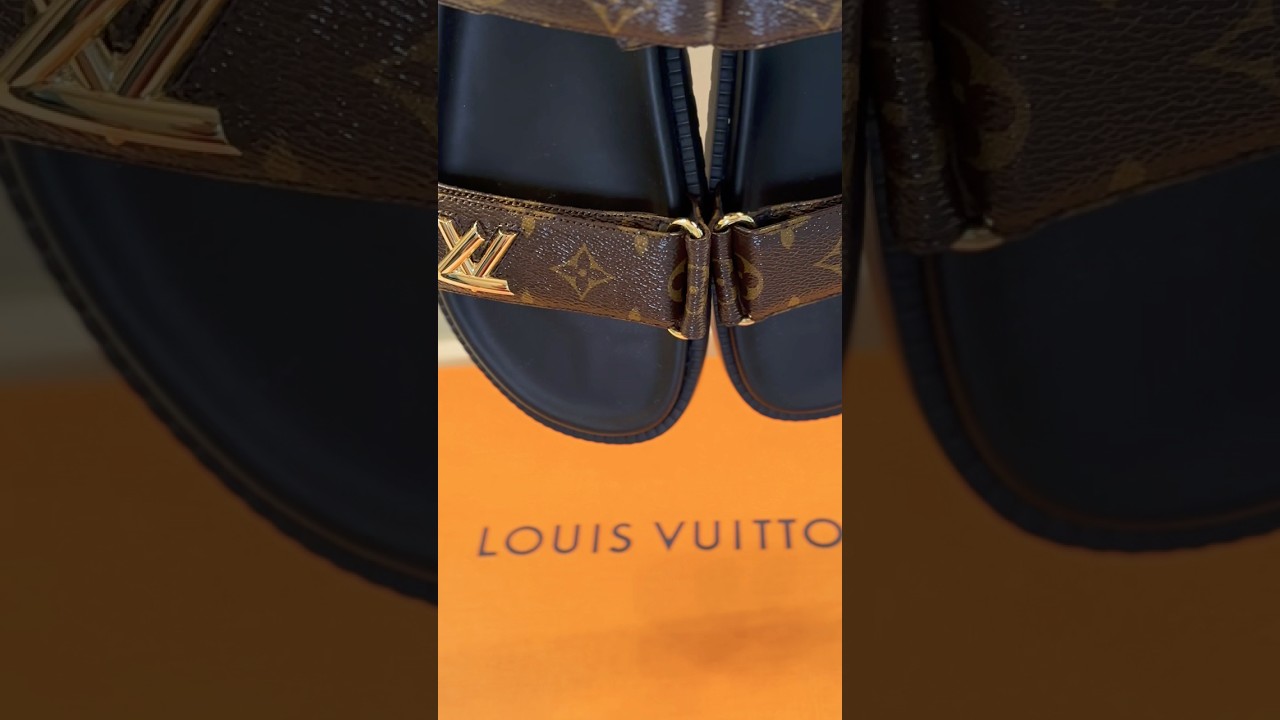 LV Sunset Flat Comfort Sandal CACAO #lv #louisvuitton #unboxing #luxuryunboxing