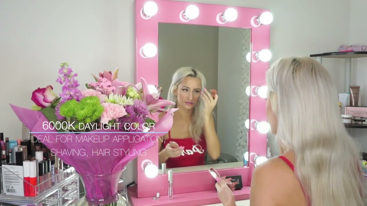 💕 HOLLYWOOD MARILYN PINK MIRROR FROM IBMIRROR | ILLUMINATED BATHROOM MIRROR | MAKEUP VANITY GOALS