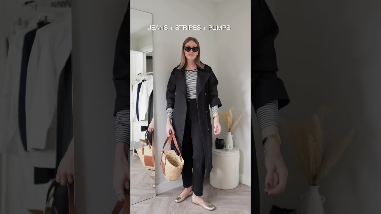 Black trench coat outfits for spring 🧥🖤 #trenchcoat #wardrobeessentials #fyp