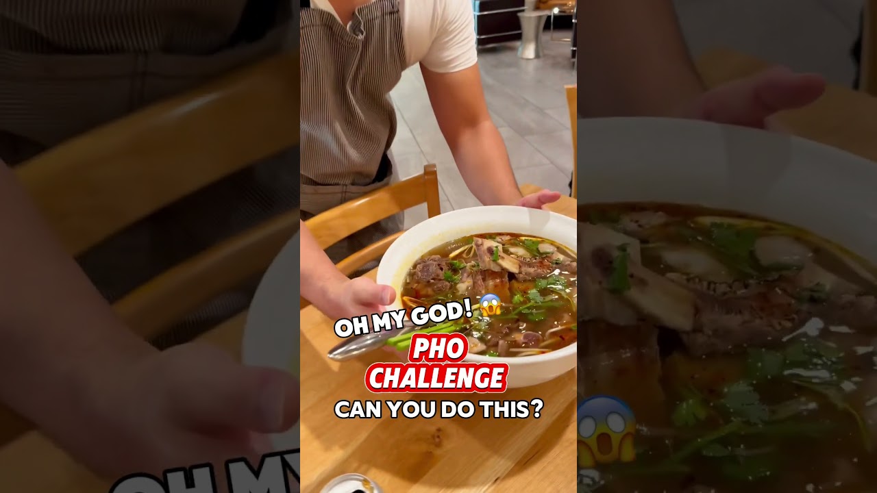 The Spicy Oh my god Pho Challenge at Asian Sisters Cafe in Canoga Park, CA #pho