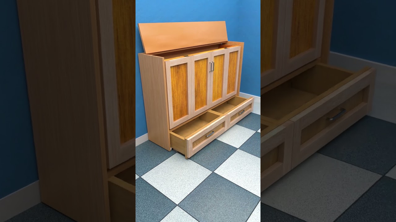 Murphy bed cabinet storage drawer