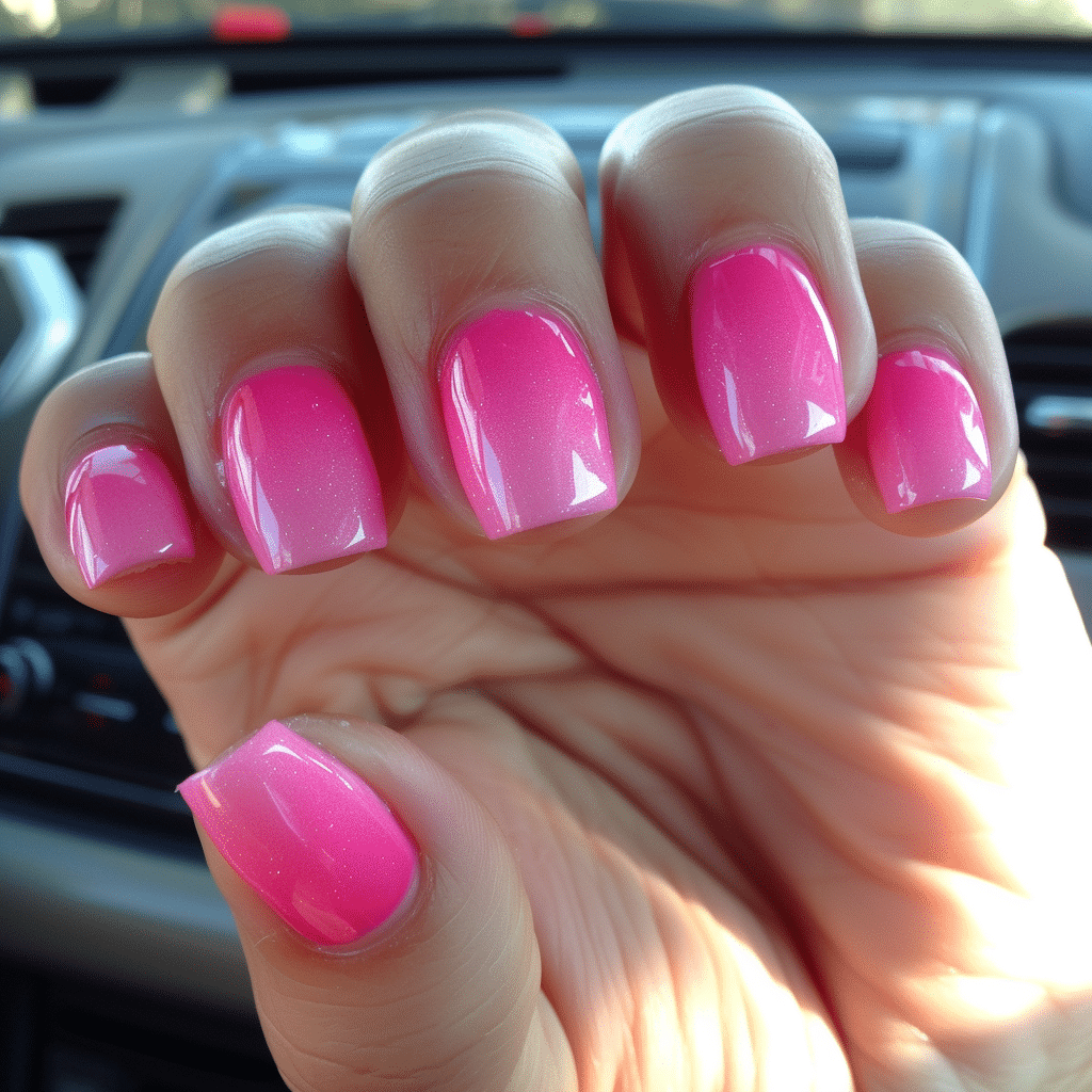 pink ombre nails