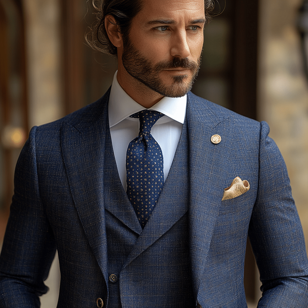 navy blue suit