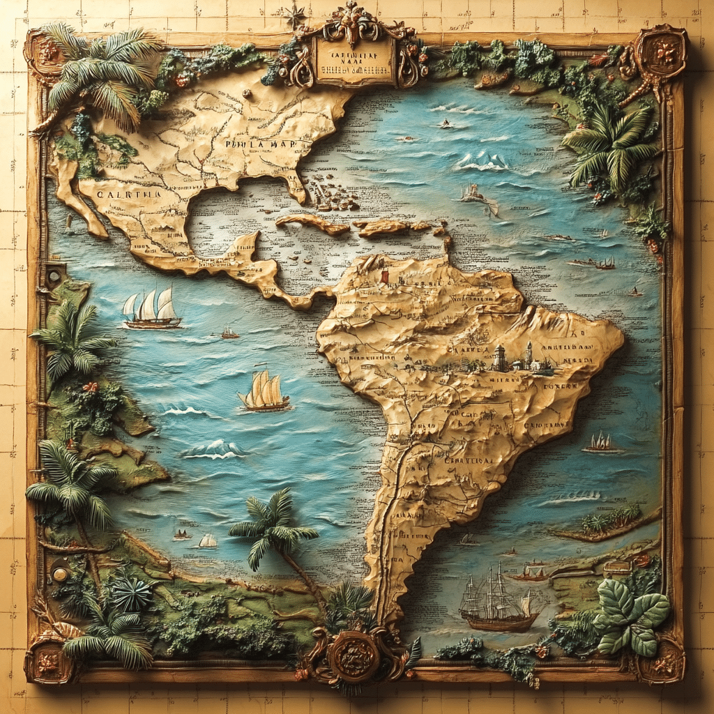 map of the caribbean
