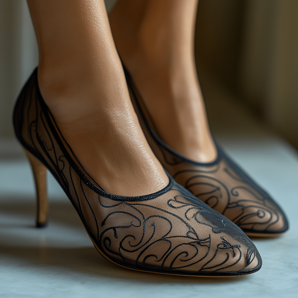 mesh ballet flats