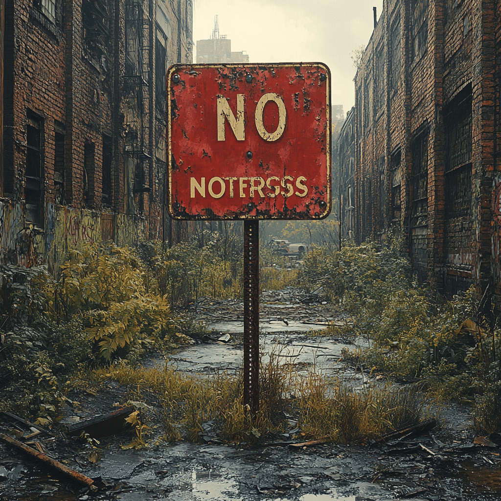 no trespassing signs