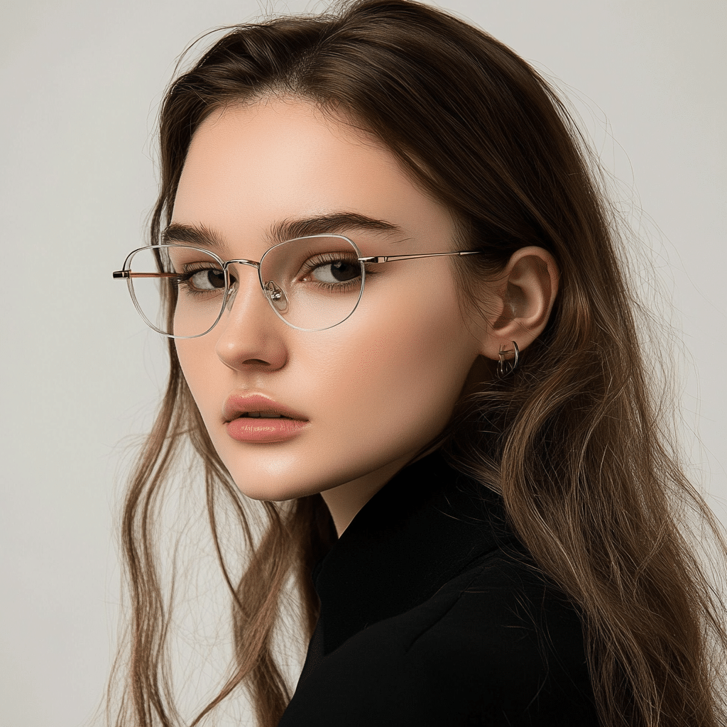 rimless glasses
