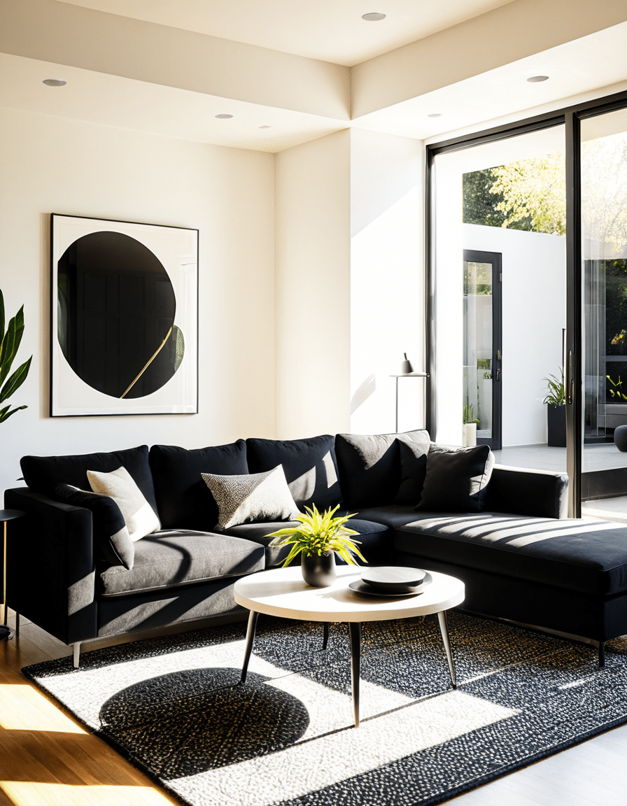black sectional sofa