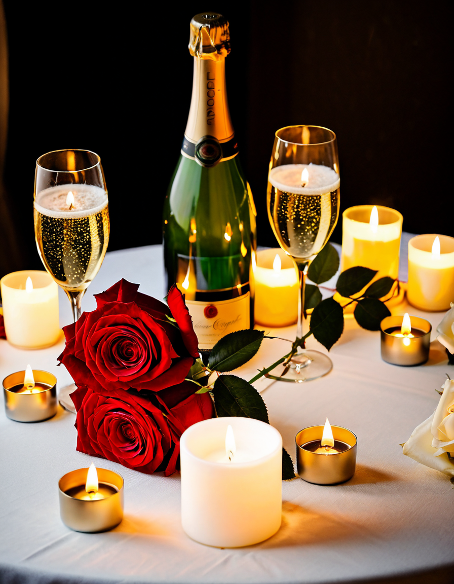 roses and champagne