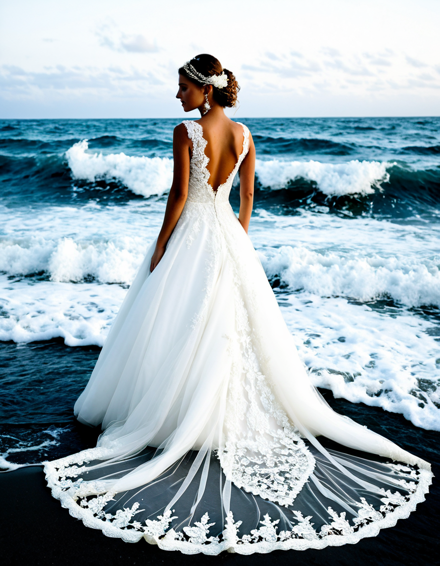 white wedding dress