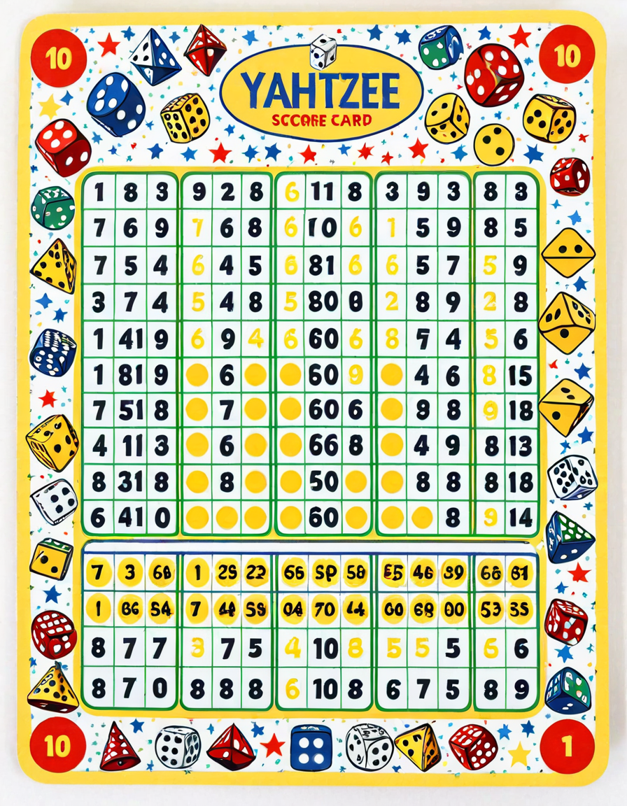 yahtzee score card