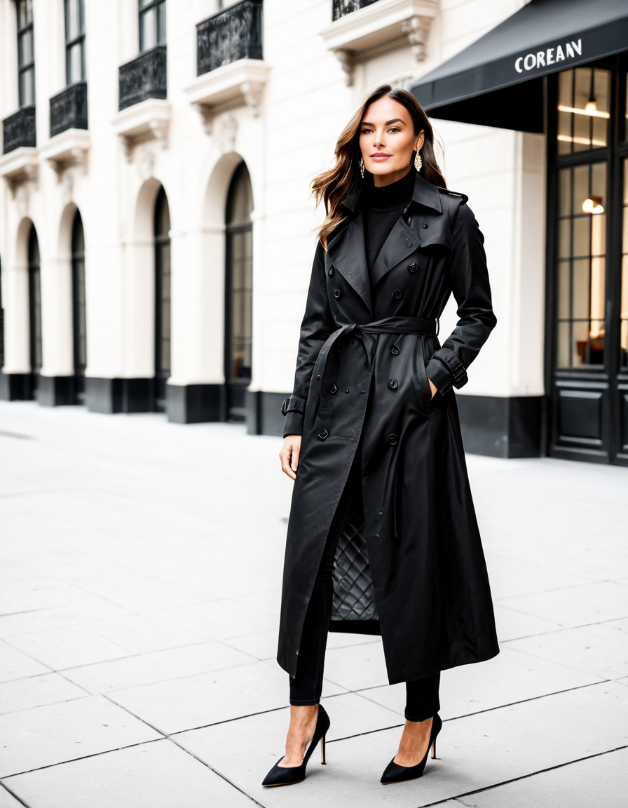 black trench coat